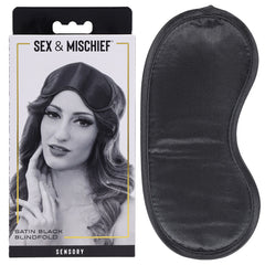Sex & Mischief Satin Blindfold Black