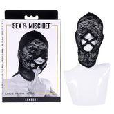 Sex & Mischief Lace Hush Hood - Black Hood