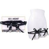 Sex & Mischief Laced Up Garters - Black Garters