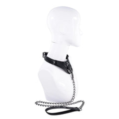SPORTSHEETS Velvet Noir Collar & Leash - Black Restraint & Leash