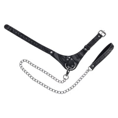 SPORTSHEETS Velvet Noir Collar & Leash - Black Restraint & Leash
