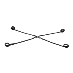 SPORTSHEETS Velvet Noir Adjustable Hog Tie & Cuff Set - Black Restraints