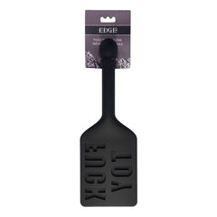 EDGE FUCK TOY Silicone Spanking Paddle - Black