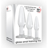 Adam & Eve Glass Anal Training Butt Plug Trio - Mr and Mrs D's