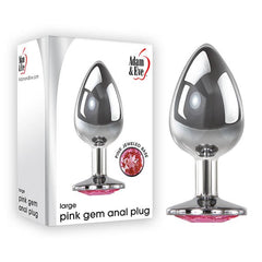 Adam & Eve Pink Gem Anal Butt Plug - Large - Mr and Mrs D's