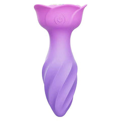 Adam & Eve ROTATING AND VIBRATING ROSE BUTT PLUG - Pink with Gem Base - ANAL TOYS - Mr and Mrs D's