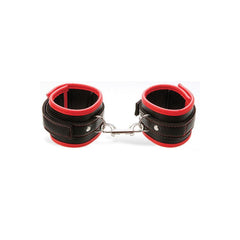 Adam & Eve SCARLET COUTURE BONDAGE CUFFS - Black/Red Restraints - Mr and Mrs D's