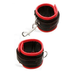 Adam & Eve SCARLET COUTURE BONDAGE CUFFS - Black/Red Restraints - Mr and Mrs D's