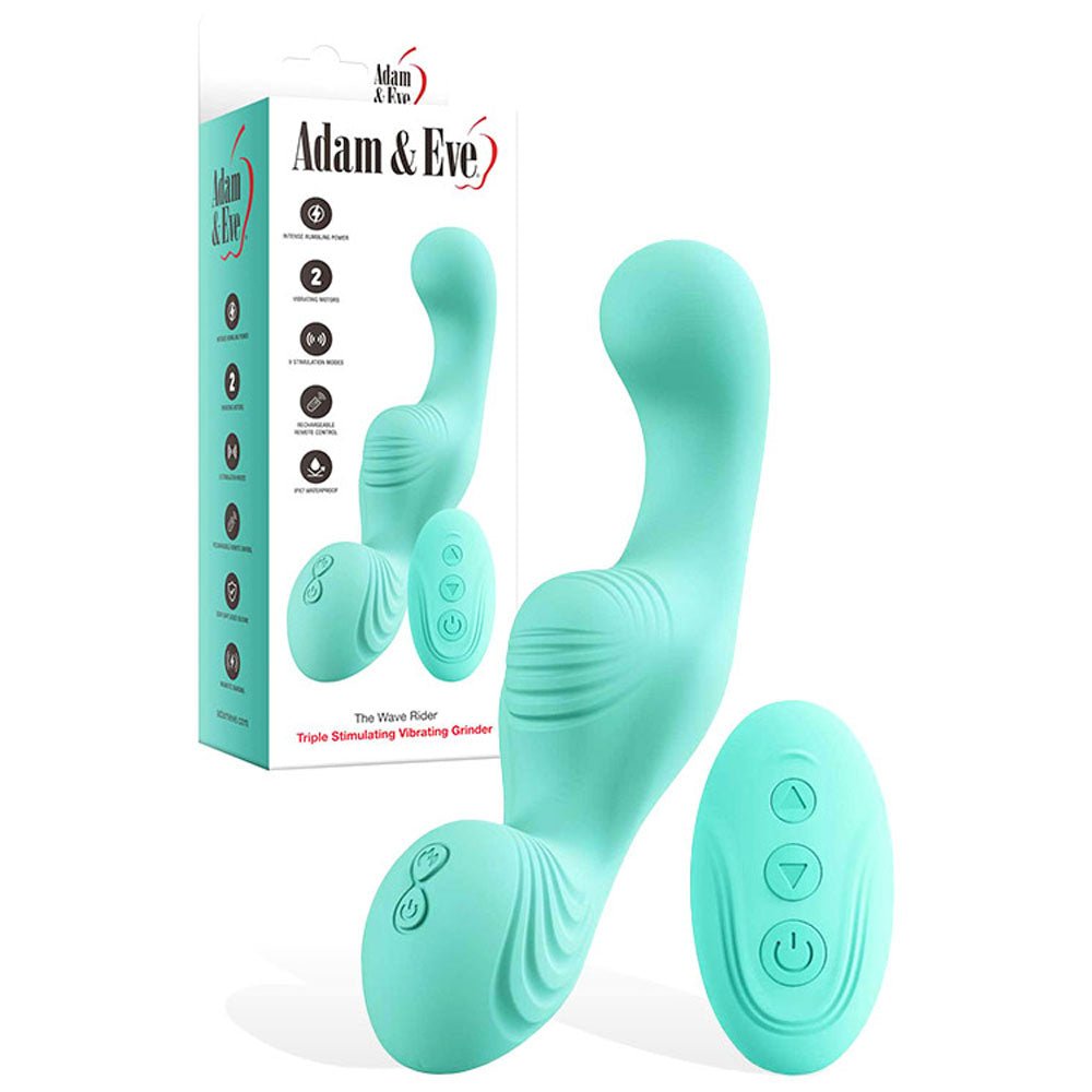 Adam & Eve THE WAVE RIDER - Triple Stimulating Grinder Pad with Remote - Mr and Mrs D's