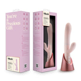 Blush - Fraya - Pink - Pink 24.1 cm USB Rechargeable Thrusting Rabbit Vibrator - Mr and Mrs D's