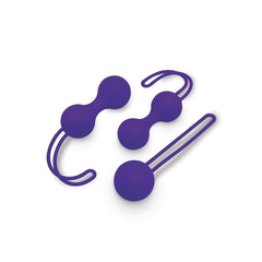 Bodywand Squeeze 3pc Kegel Training Set - Purple Weighted Kegel Ball Set - 3 Piece Kit - KEGEL TOYS - Mr and Mrs D's