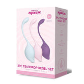 Bodywand Squeeze 3pc Teardrop Kegel Set - Weighted Kegel Set - 3 Piece Kit - Mr and Mrs D's