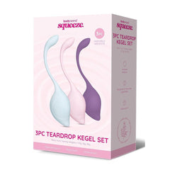 Bodywand Squeeze 3pc Teardrop Kegel Set - Weighted Kegel Set - 3 Piece Kit - Mr and Mrs D's