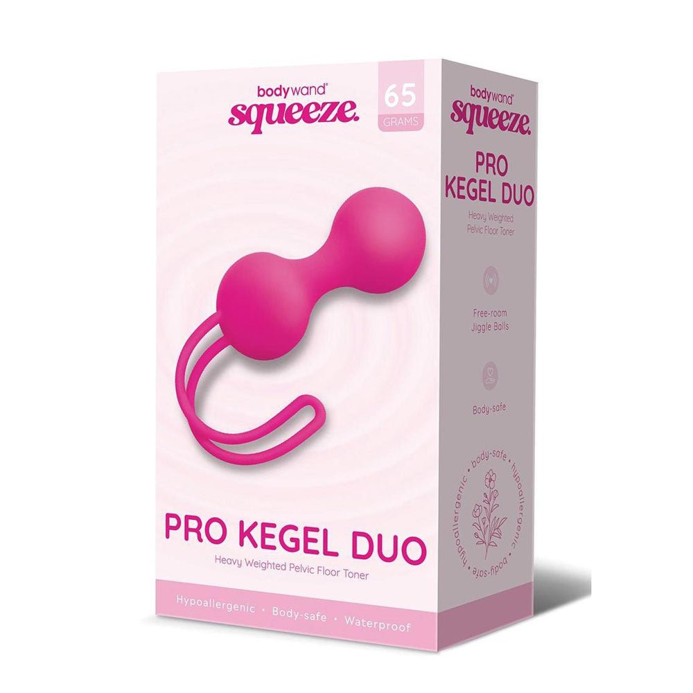 Bodywand Squeeze Pro Kegel Duo - Pink Kegel Balls - 65 grams - Mr and Mrs D's