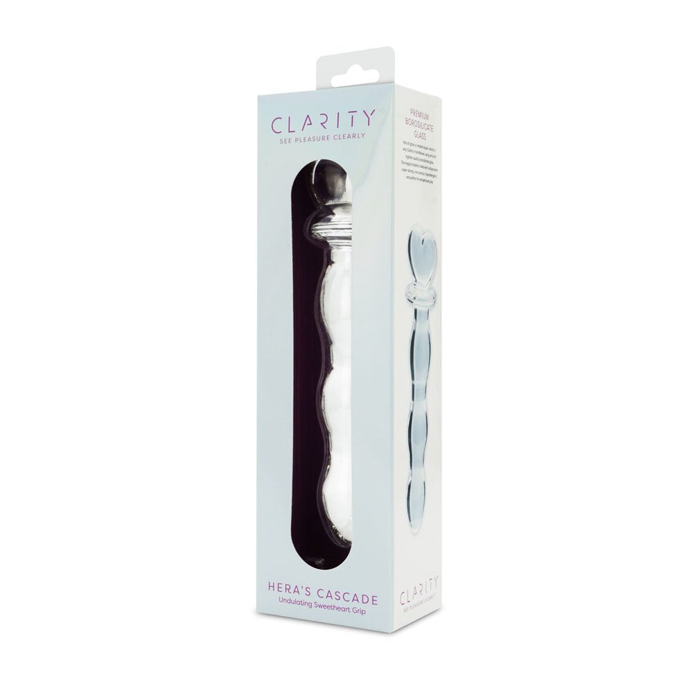 Clarity - Hera's Cascade - Clear 15 cm Glass Dildo - GLASS TOYS - Mr and Mrs D's