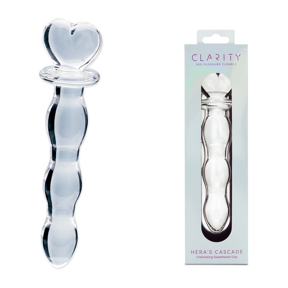 Clarity - Hera's Cascade - Clear 15 cm Glass Dildo - GLASS TOYS - Mr and Mrs D's