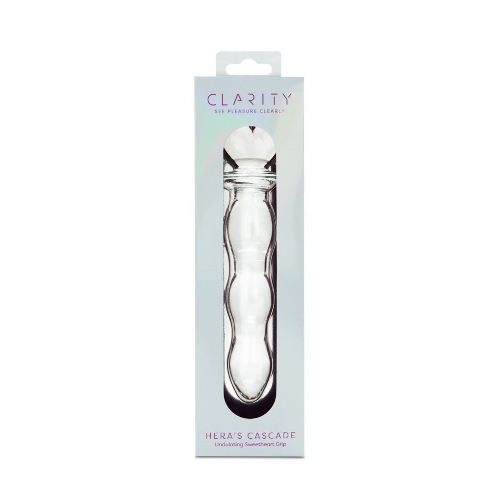Clarity - Hera's Cascade - Clear 15 cm Glass Dildo - GLASS TOYS - Mr and Mrs D's