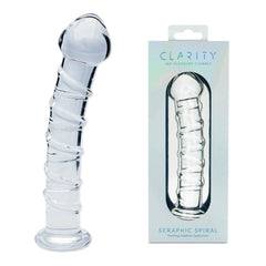 Clarity - Seraphic Spiral - Clear 16 cm Glass Dildo - GLASS TOYS - Mr and Mrs D's