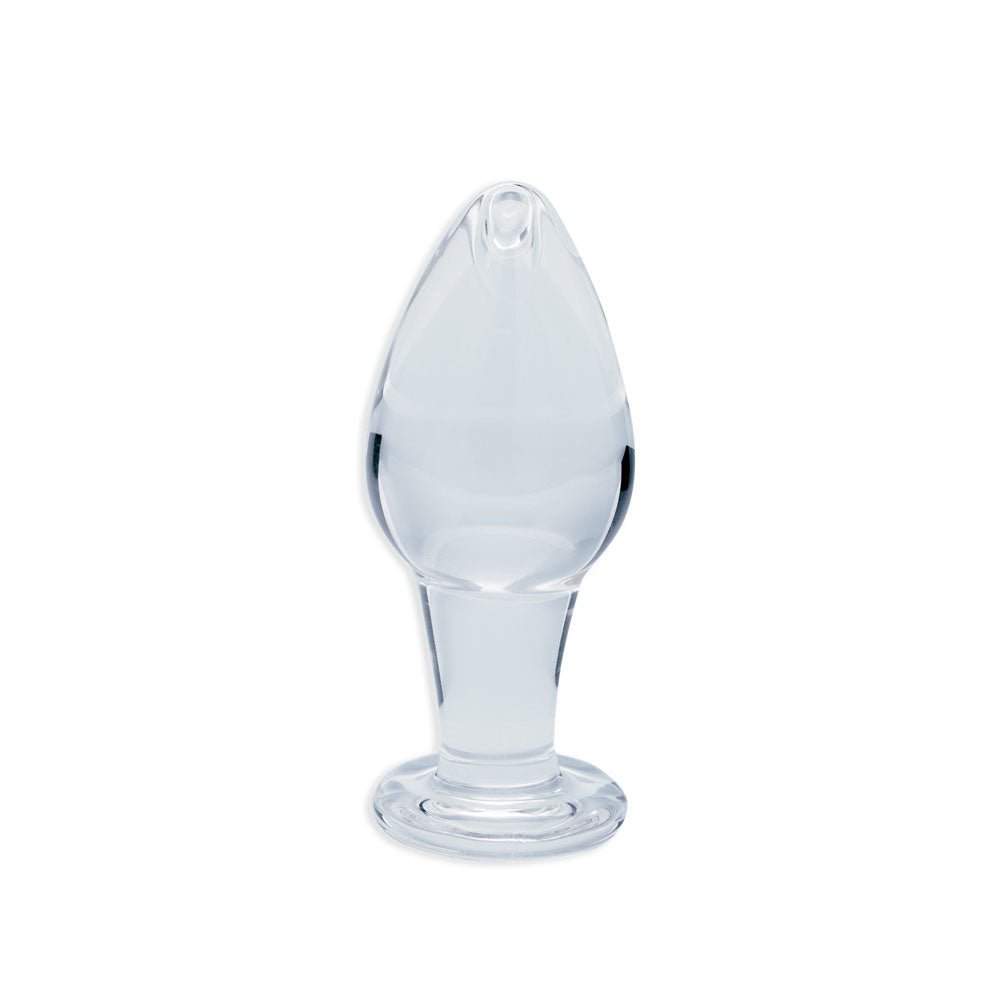 Clarity - Utopian Bud - Clear 8.9 cm Glass Butt Plug - GLASS TOYS - Mr and Mrs D's