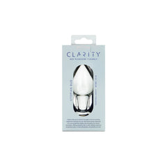 Clarity - Utopian Bud - Clear 8.9 cm Glass Butt Plug - GLASS TOYS - Mr and Mrs D's