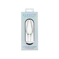 Clarity - Utopian Floret - Clear 11 cm Glass Butt Plug - GLASS TOYS - Mr and Mrs D's