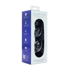 Clarity - Utopian Trinity - Clear Glass Butt Plugs - Set of 3 Sizes - GLASS TOYS - Mr and Mrs D's