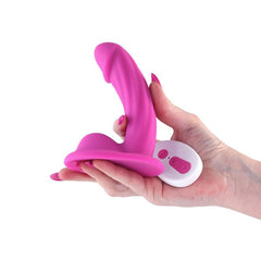 Colours Curve - Vibrating 5'' Dildo - Pink - Pink 12.6 cm USB Rechargeable Vibrating Dildo with Wireless Remote - DONGS - Mr and Mrs D's