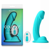 Colours Curve - Vibrating 6'' Dildo - Teal - Teal 16.4 cm USB Rechargeable Vibrating Dildo with Wireless Remote - DONGS - Mr and Mrs D's