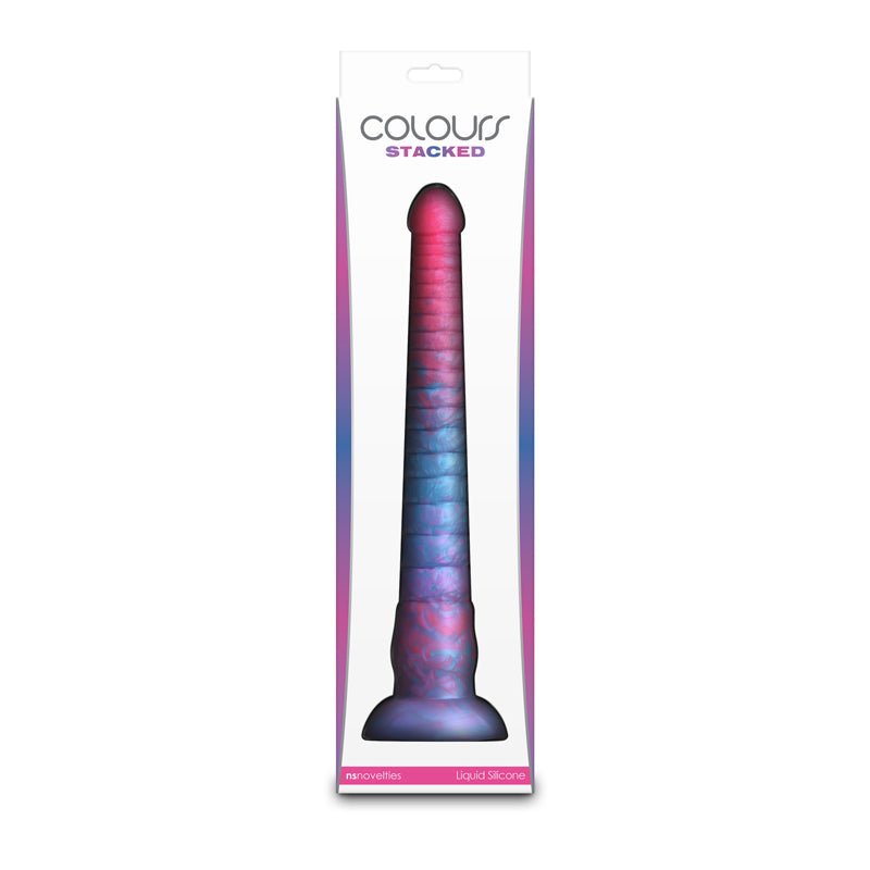 Colours Stacked - 12'' Dildo - Pink/Blue - Pink/Blue 30.6 cm Fantasy Dildo - Mr and Mrs D's