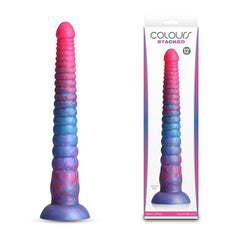 Colours Stacked - 12'' Dildo - Pink/Blue - Pink/Blue 30.6 cm Fantasy Dildo - Mr and Mrs D's