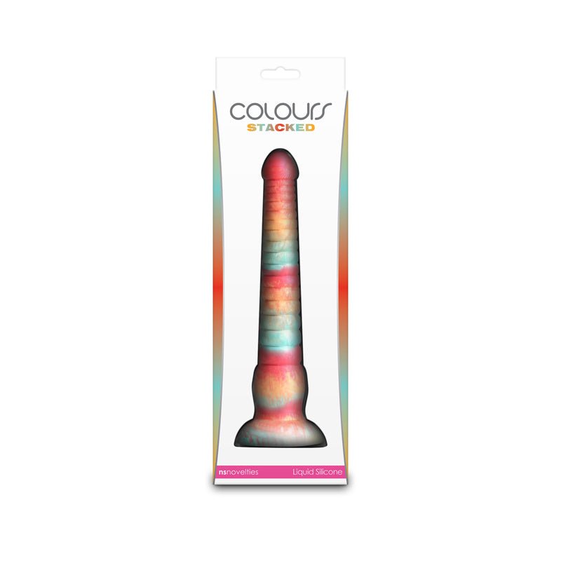 Colours Stacked - 9'' Dildo - Red/Gold - Red/Gold 23 cm Fantasy Dildo - Mr and Mrs D's