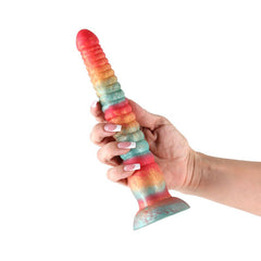 Colours Stacked - 9'' Dildo - Red/Gold - Red/Gold 23 cm Fantasy Dildo - Mr and Mrs D's