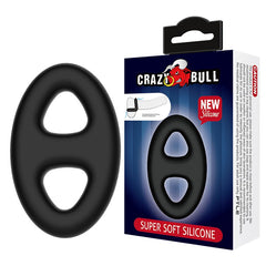 CRAZY BULL Oval Cock & Ball Ring - Black Cock & Ball Ring - Mr and Mrs D's