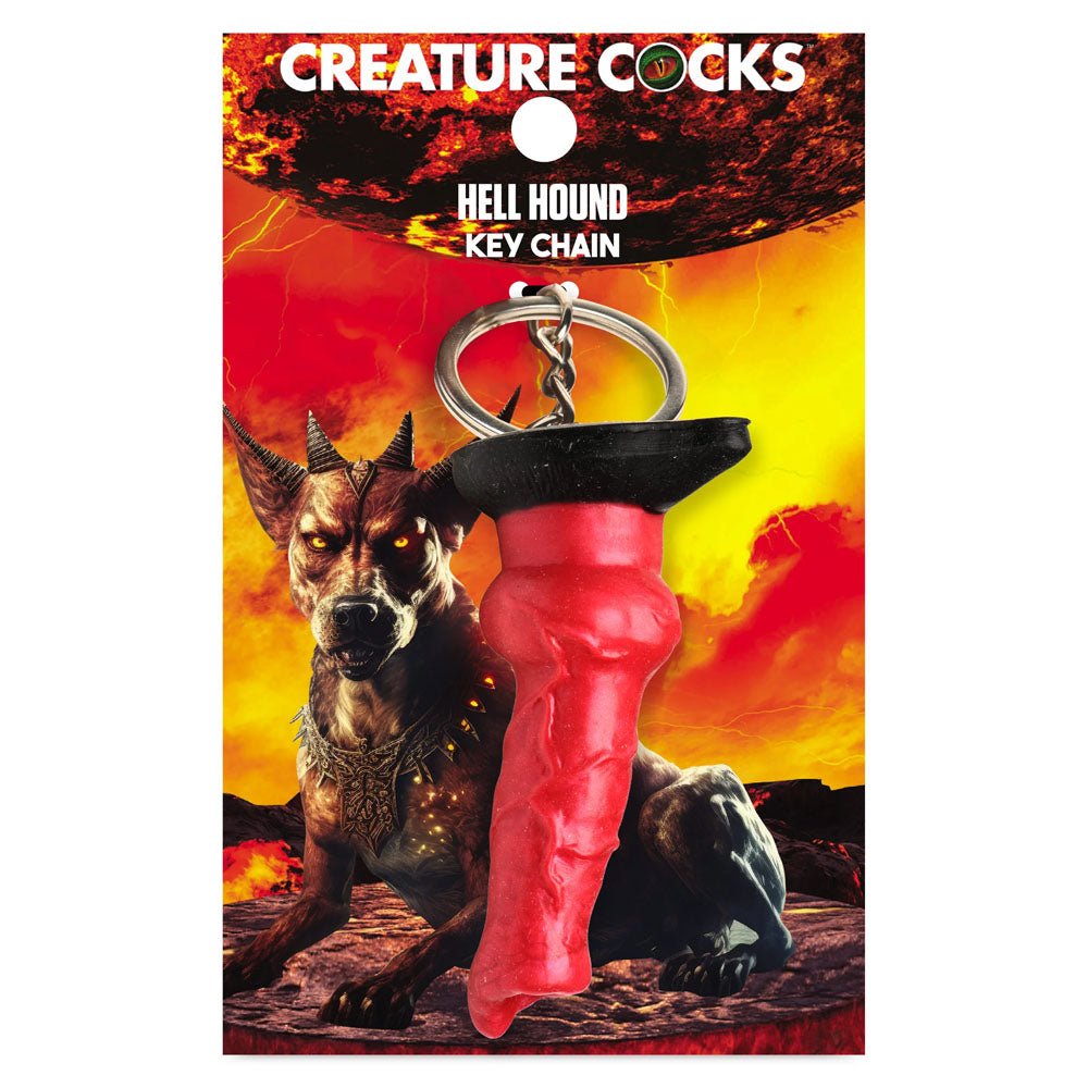 Creature Cocks Hell - Hound Keychain - Novelty Fantasy Dildo Keyring - Mr and Mrs D's