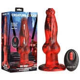 Creature Cocks Hell Wolf - Red 22 cm USB Rechargeable Thrusting Fantasy Dildo - Mr and Mrs D's