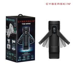 CyberSkin The Wing - Black USB Rechargeable Thrusting & Massaging Auto Masturbator with Heater - MASTURBATORS - Mr and Mrs D's