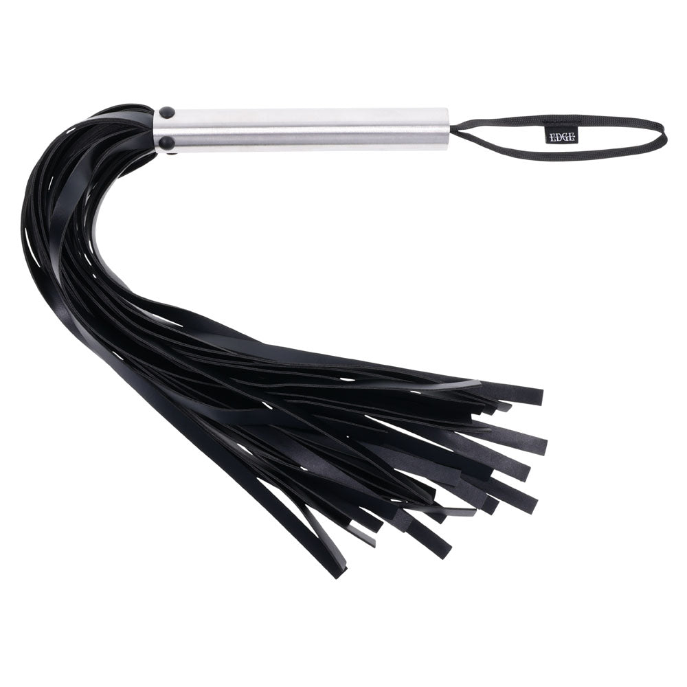 EDGE Flogger - Black Flogger Whip with Metal Handle - BONDAGE - TOYS - Mr and Mrs D's