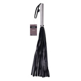 EDGE Flogger - Black Flogger Whip with Metal Handle - Mr and Mrs D's