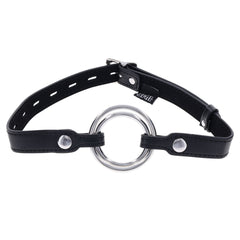 EDGE Interchangeable Ring Gag - Black Mouth Gag Restraint with 2 Interchangeable Pieces - BONDAGE - TOYS - Mr and Mrs D's