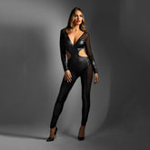 EDGE Wetlook & Mesh Catsuit - S/M - Mr and Mrs D's