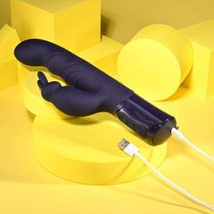 Evolved BIG DEAL - Purple 25.7 cm USB Rechargeable Rabbit Vibrator - Mr and Mrs D's