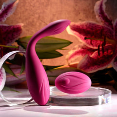 Evolved CHERRY POSE - Pink 16.1 cm USB Rechargeable Flexible & Posable Vibrator with Remote - Mr and Mrs D's