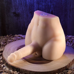 Evolved EASY RIDER LIGHT - Flesh USB Rechargeable Male Torso with Vibrating 17.8 cm Penis - Mr and Mrs D's