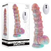 Evolved FANTASY - Multicoloured 27.6 cm USB Rechargeable Vibrating Fantasy Dildo with Remote - Mr and Mrs D's