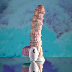Evolved FANTASY - Multicoloured 27.6 cm USB Rechargeable Vibrating Fantasy Dildo with Remote - Mr and Mrs D's