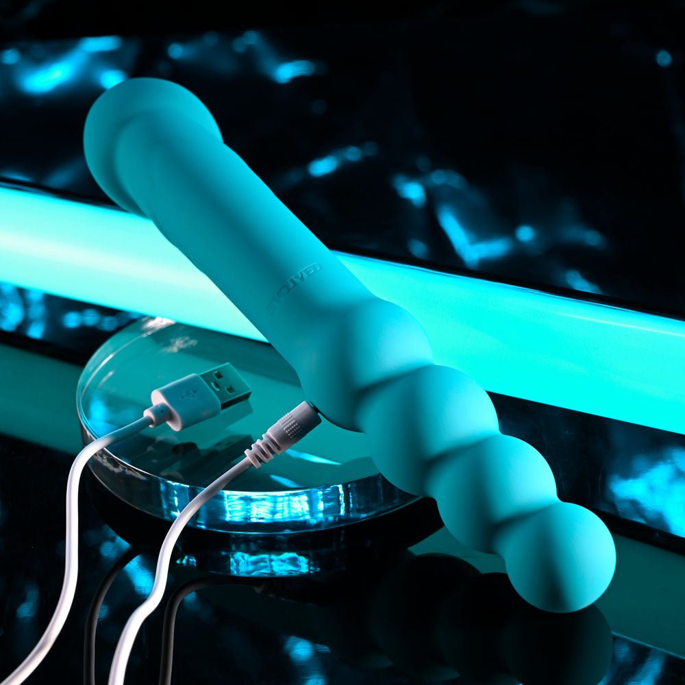 Evolved FLIP FLOP - Blue 23.1 cm USB Rechargeable Dual Ended Vibrator - VIBRATORS - Mr and Mrs D's