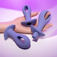 Evolved HOLE PUNCH PLUG SET - Purple Butt Plugs with Interchangeable Bullet - Set of 3 Sizes - Mr and Mrs D's