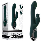 Evolved RABBIT TAP TAP - Green 25 cm USB Rechargeable Rabbit Vibrator with Tapping Tip - Mr and Mrs D's