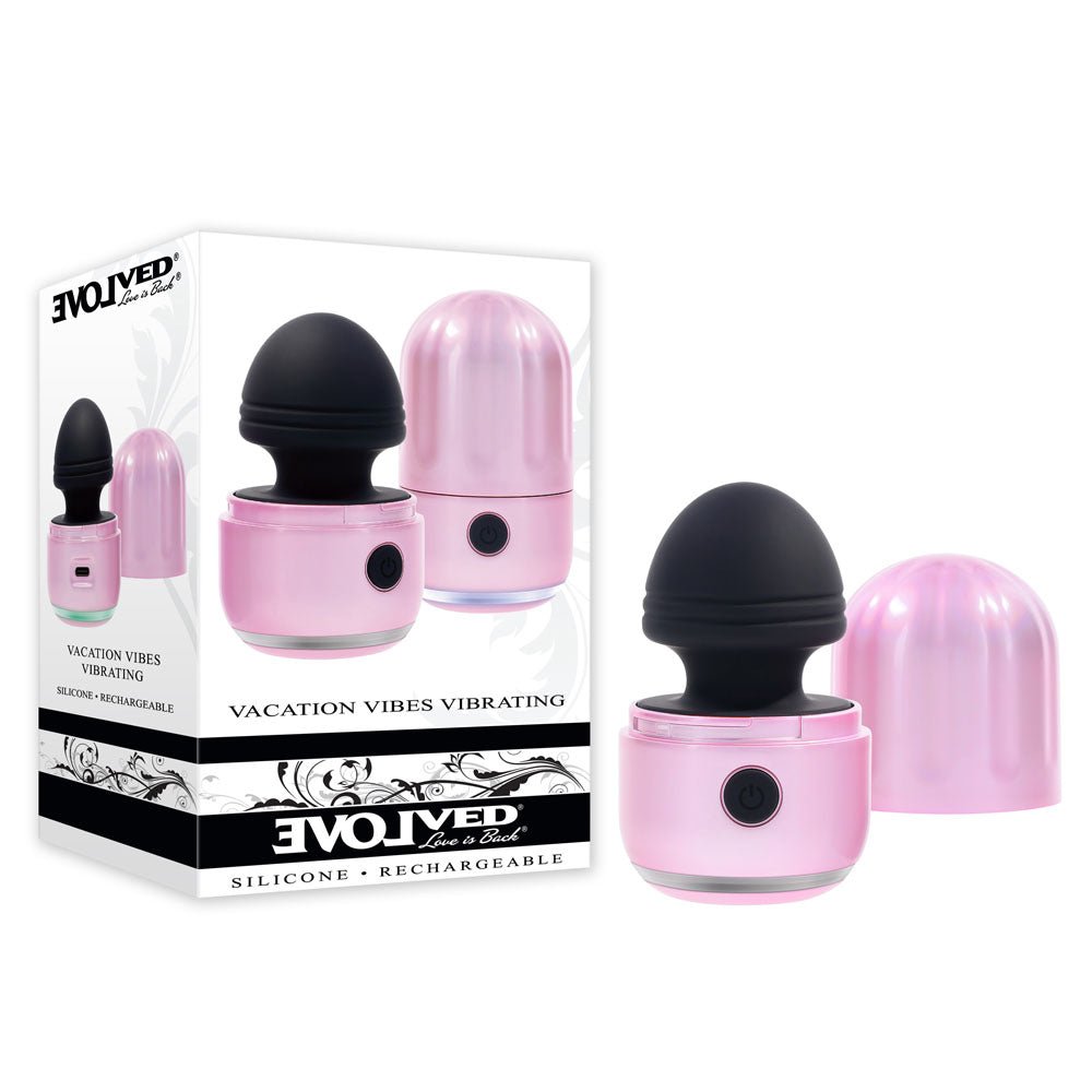 Evolved VACATION VIBES - VIBRATING - Pink/Black 8.5 cm USB Rechargeable Vibrating Stimulator - STIMULATORS - Mr and Mrs D's