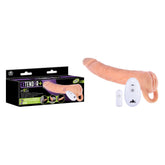 Extendor+ - Flesh 2 Inch Vibrating Penis Extender and Stroker - Mr and Mrs D's